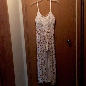 A summer dress with build in shorts